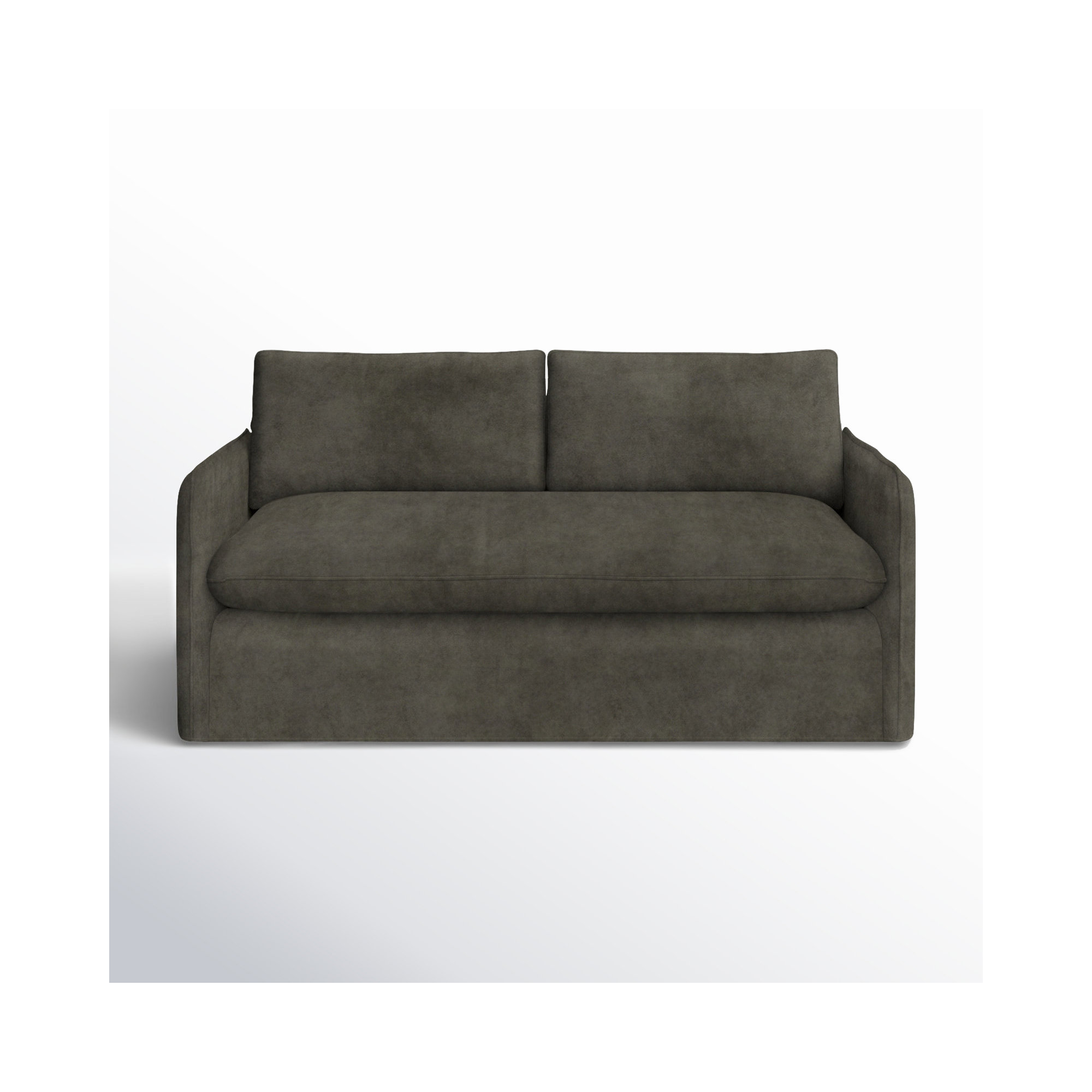 Bellatrix 72'' Upholstered Loveseat, Bella Ash Performance Velvet