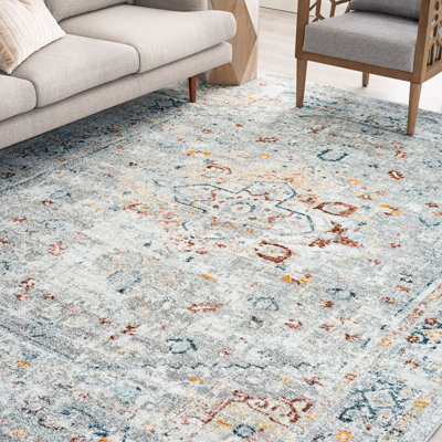 Tapis oriental argenté Habous