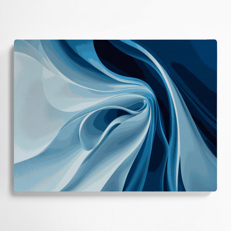 Gradient Abstract 46 Blue Metal Wall Art, 11" H x 14" W