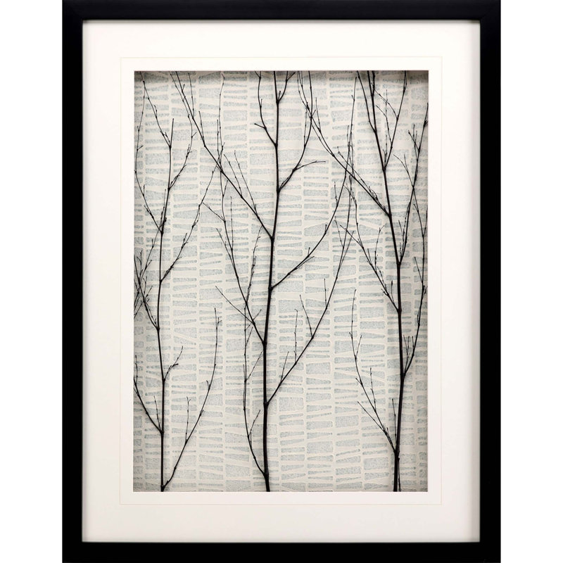 «Silent Tree», art encadré noir, art mural