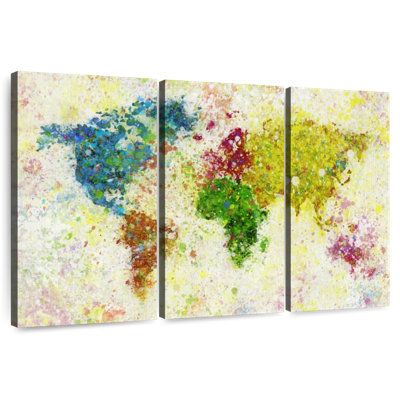 Aliaz Paint Blotches World Map