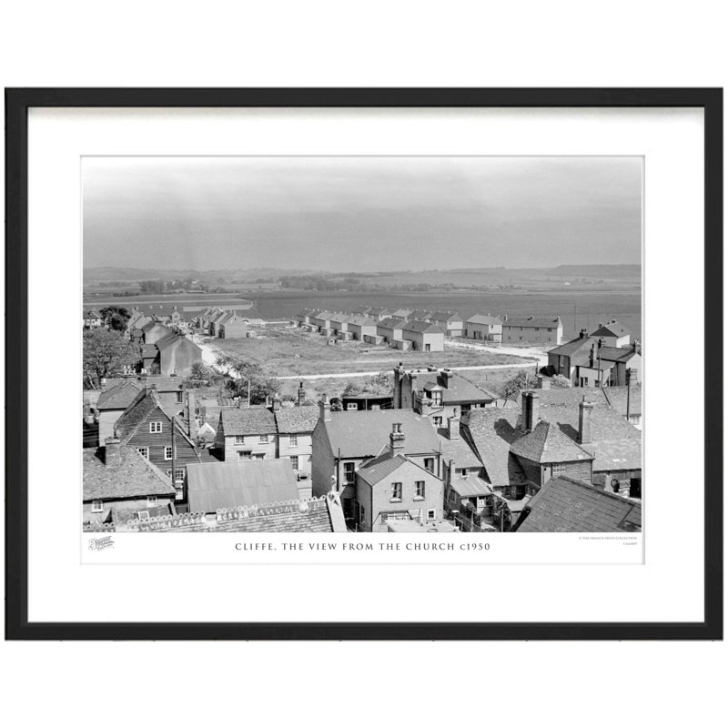 Cliffe, The View From The Church C1950 - Single Picture Frame Print, 40cm H x 50cm W x 2.3cm D
