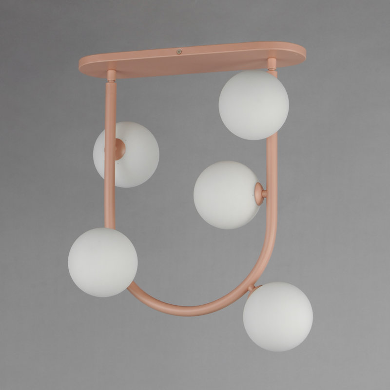 Contour MTO 5 - Light LED Semi Flush Mount, Palazzo Pink