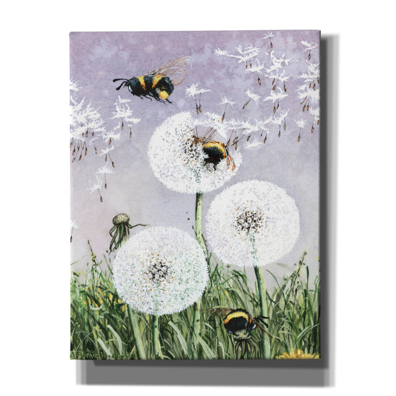 "Dandybees" par Maggie Vandewalle, H 34 po x l 26 po x P 1,5 po