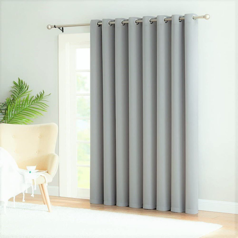 Très large rideau obscurcissant NICOLE PATIOS, l 102 po x L 96 po, Gris clair