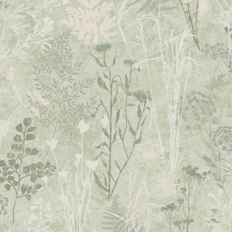 Zen Floral Double Roll, Sage