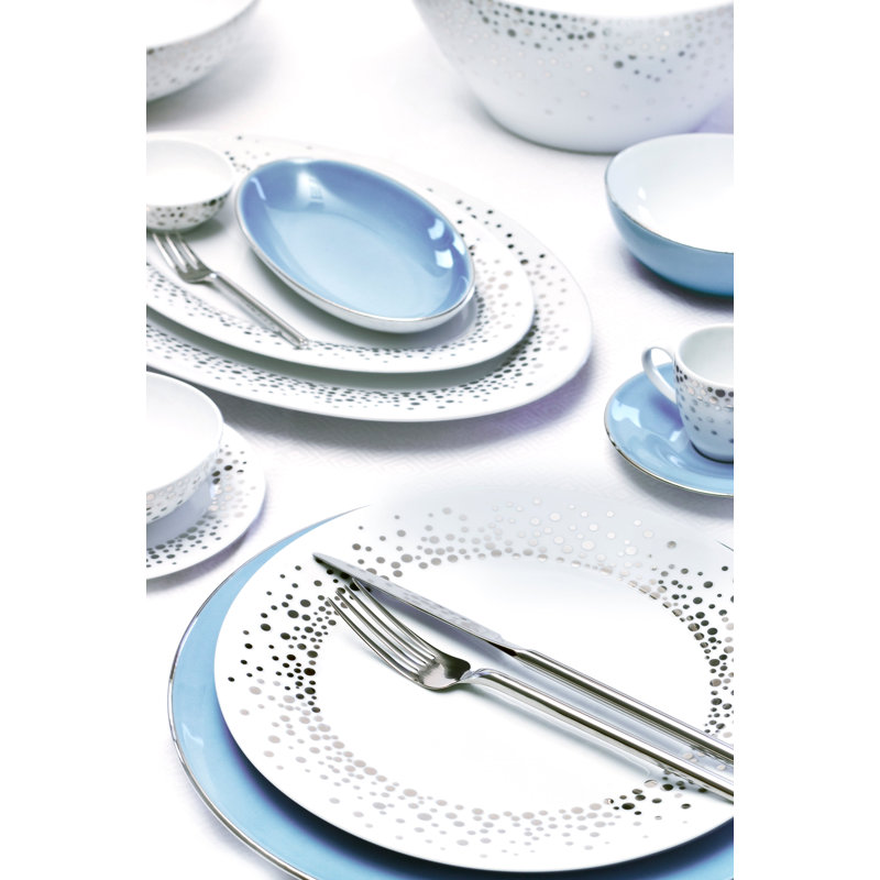 Silver Rain Oval Pickle Dish