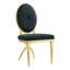 Chaise d'appoint en velours capitonné Lizveth