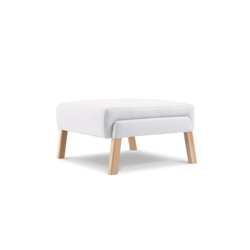 Sealrock 74cm Wide Rectangle Solid Colour Footstool Ottoman, Light Grey