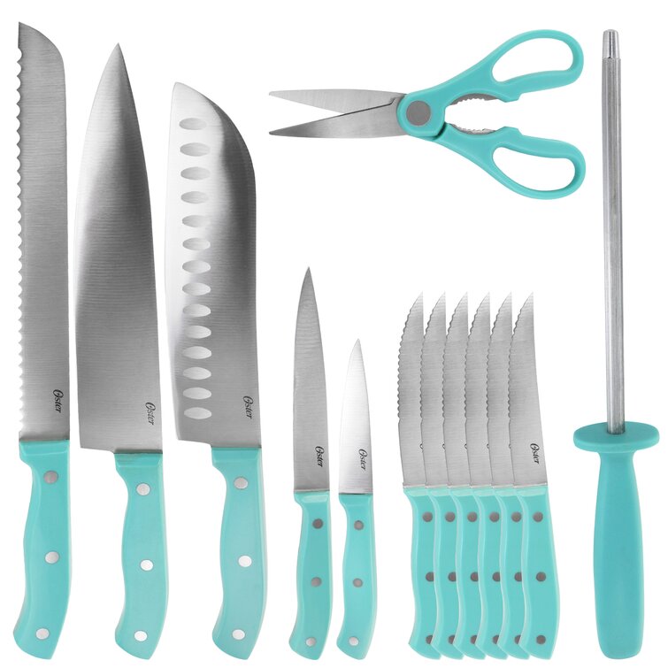 Oster Durbin 14 Piece Stainless Steel Cutlery Set with Block