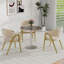 Table bistro ronde et moderne 31,5 pouces avec plateau tulipe et plateau en faux marbre, facile à assembler, structure en métal robuste-996190794-996190797