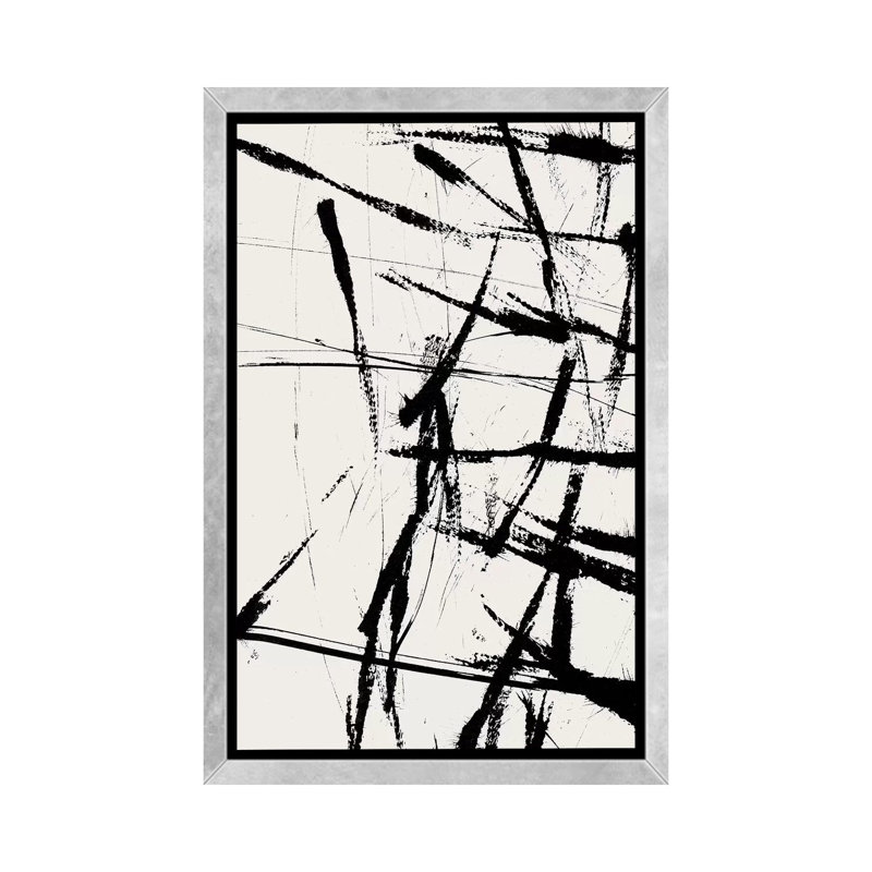 Neven par LEEMO - Reproduction d'art graphique encadré, H 60 po x l 40po x P 1,5 po, Toile avec cadre argenté