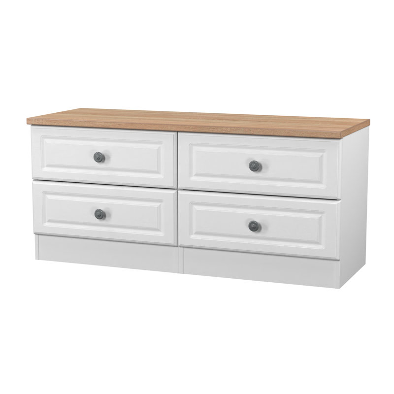 110 cm W Chest of 4 Drawers, White