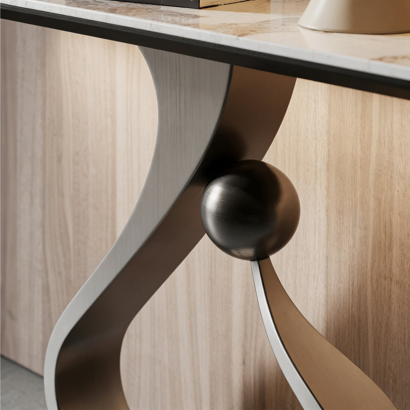 Console en métal de style italien, H 33,4 po x l 47,2 po x P 13,7 po