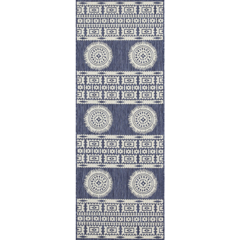 Sunshine Gchar2022 Blue 2 Ft. 7 In. X 3 Indoor/Outdoor Rug - , Stain , Made With Polypropylene Elegant Indoor/Outdoor, & Pet-