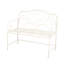 Banc de jardin extérieur - blanc-484234908