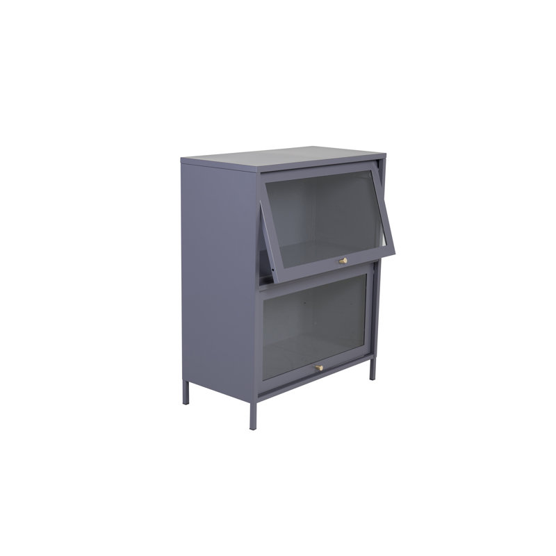 Isiah 80cm Wide Solid Wood File Cabinet, Light Grey