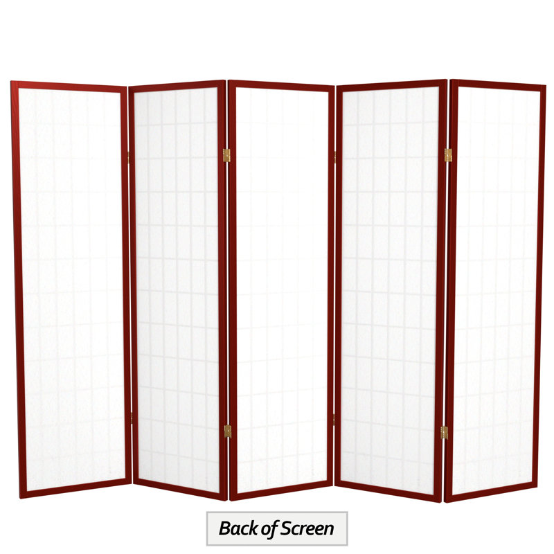 Paravent haut pliable 58,75 "Alex, Palissandre, 5 panneaux