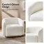Fauteuil pivotant moderne en chenille avec base en bois massif de 35 po Berklie-1871126168