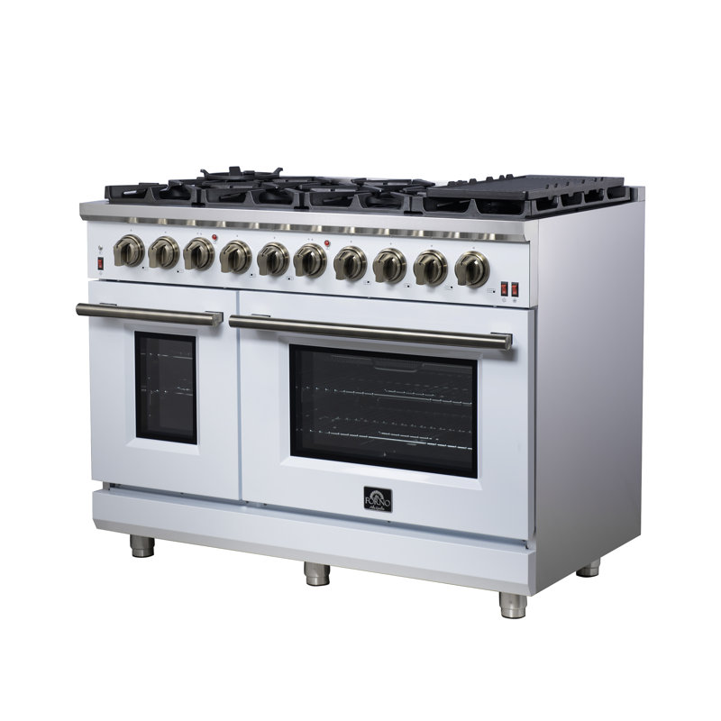Cuisinière à gaz autoportante Massimo 48, Blanc