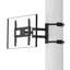 Support pour téléviseur pour abri de jardin extérieur, support pour pergola sans perceuse, support de téléviseur réglable et résistant aux intempéries, convient aux téléviseurs de 26 à 70 pouces, peut supporter 77 lb
