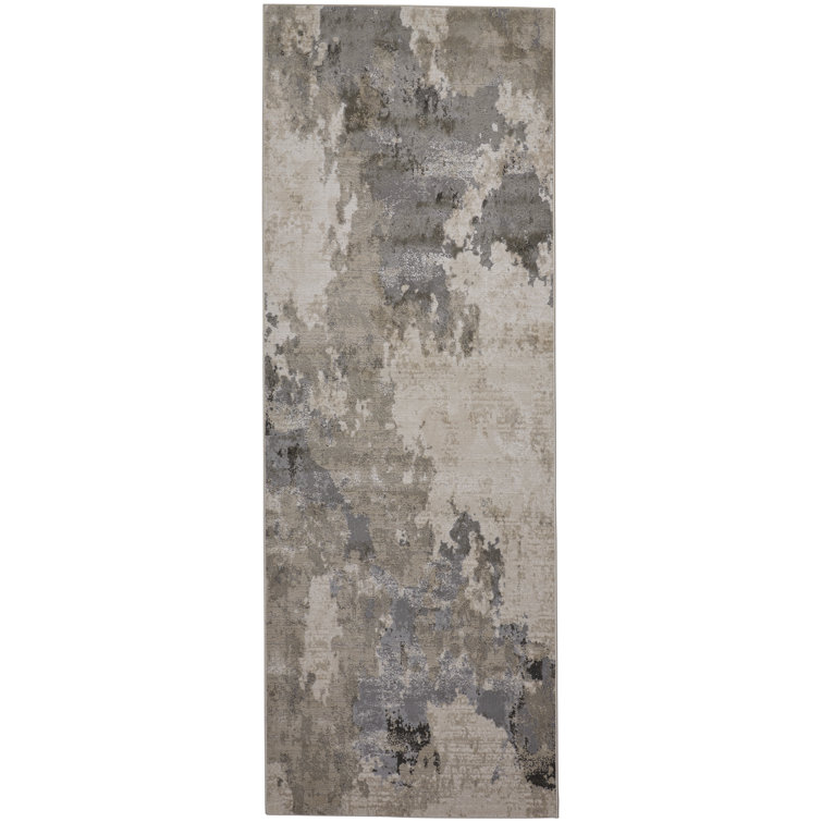 Belen Alexander Contemporary Silver/Gray Abstract Watercolor Rug