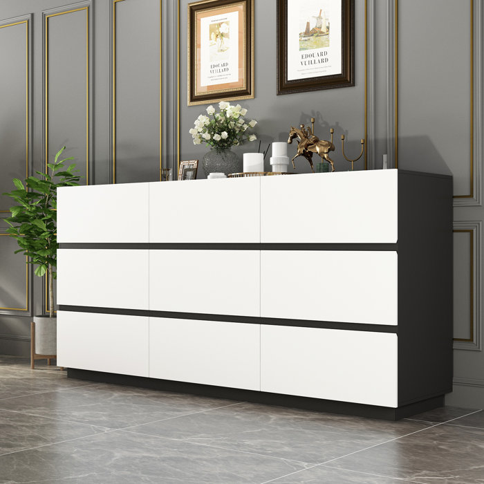 Ellener 9-Drawer Dresser Chest for Bedroom by Ebern Designs