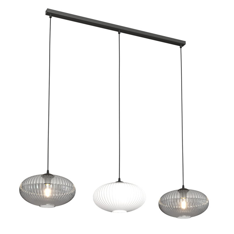 Axentie 3 - Light Matte Black Pendant, Matte Black/Mix