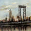 City Bridge by a Cloudy Day - Toile encadrée Home Decor