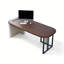 Bureau rectangulaire en bois massif noyer-21728006