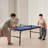 Mid-Size Ping Pong Table Foldable Table Tennis Game Table Indoor with Net