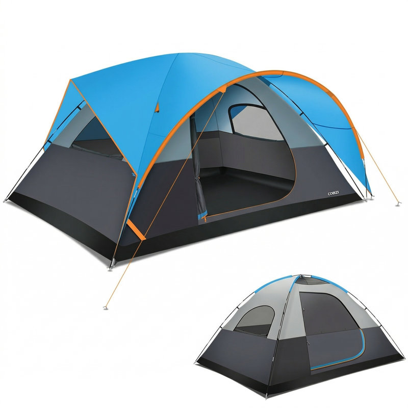 Tente de camping 12 x 9 pi, Bleu