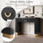 Console Table With Vertical Ribbed Design
