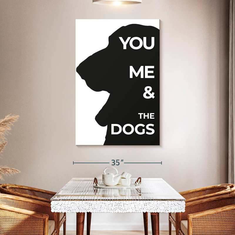Kema You Me And The Dogs Typography, 51" H x 34" W