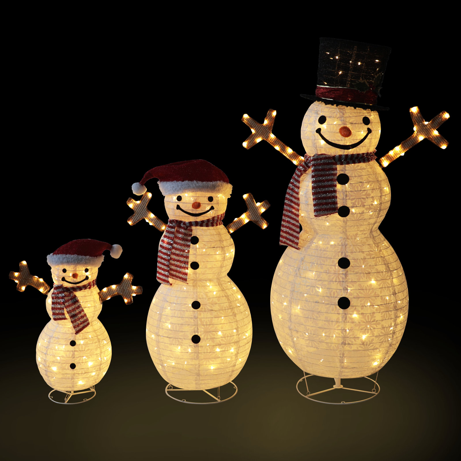Gutierrez 3-Piece Lighted Snowman Family