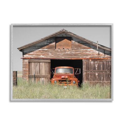 " Vintage Pickup Truck Weathered Country Barn Farmland " Print