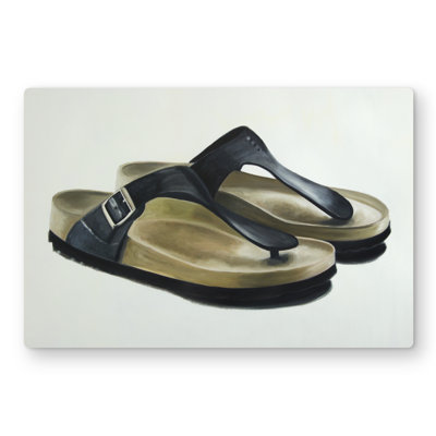 Sandals - American Beige Metal Print for Home Decor | Chic Art