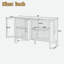 Buffet moderne avec portes en verre et tablettes réglables-1119330463