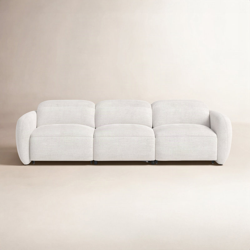 Astro 109'' Upholstered Power Reclining Sofa, Nathan Wheat Tweed