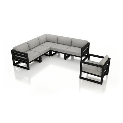 Avion 6 Piece Sectional Set - Black