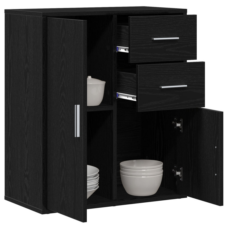 60cm Sideboard, Black Oak