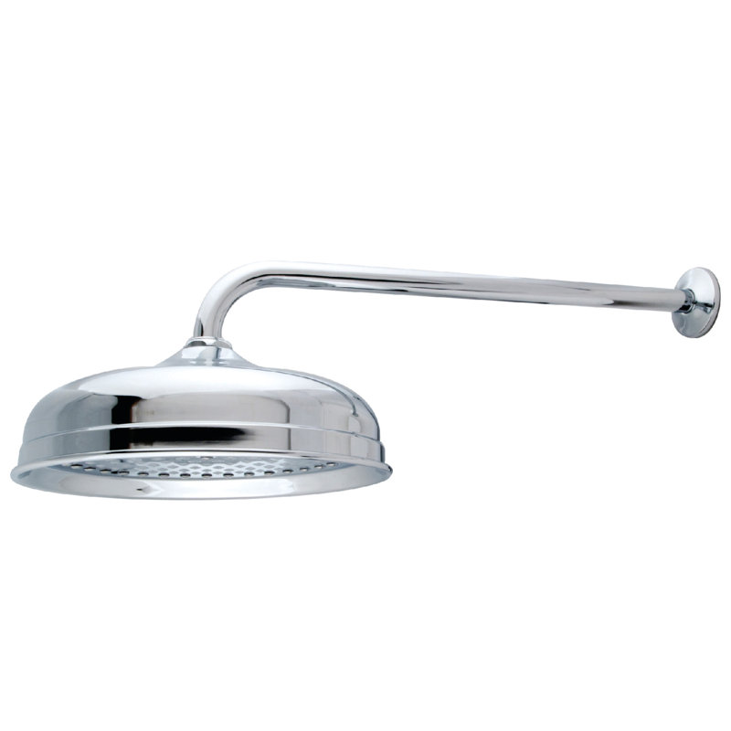 Kingston Shower Scape 10-Inch Round Raindrop Shower Head with 17-Inch Shower Arm, Polished Chrome
