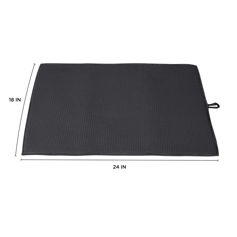 Paquet de 2 tapis de séchage Jumbo, Gris anthracite