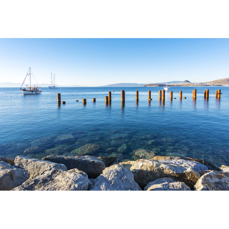 Ortakent Beach, Bodrum by Nejdetduzen - Wrapped Canvas Print, 20cm H x 30cm W x 3.8cm D
