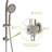 Brushed Nickel 4.7" Dual Shower Head with Handheld Spray, 7-Setting Shower System with Adjustable Slide Bar-91285049