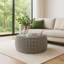 Table basse 32 po Eve | Motif de perles métalliques argentées | Structure en fer nickelé