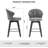Counter Height Adjustable Stools with Solid Wood Legs-1183124842