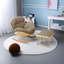 Chaise berçante moderne avec repose-pieds
