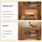 13.78"Yellow Solid Wood Mobile End Table