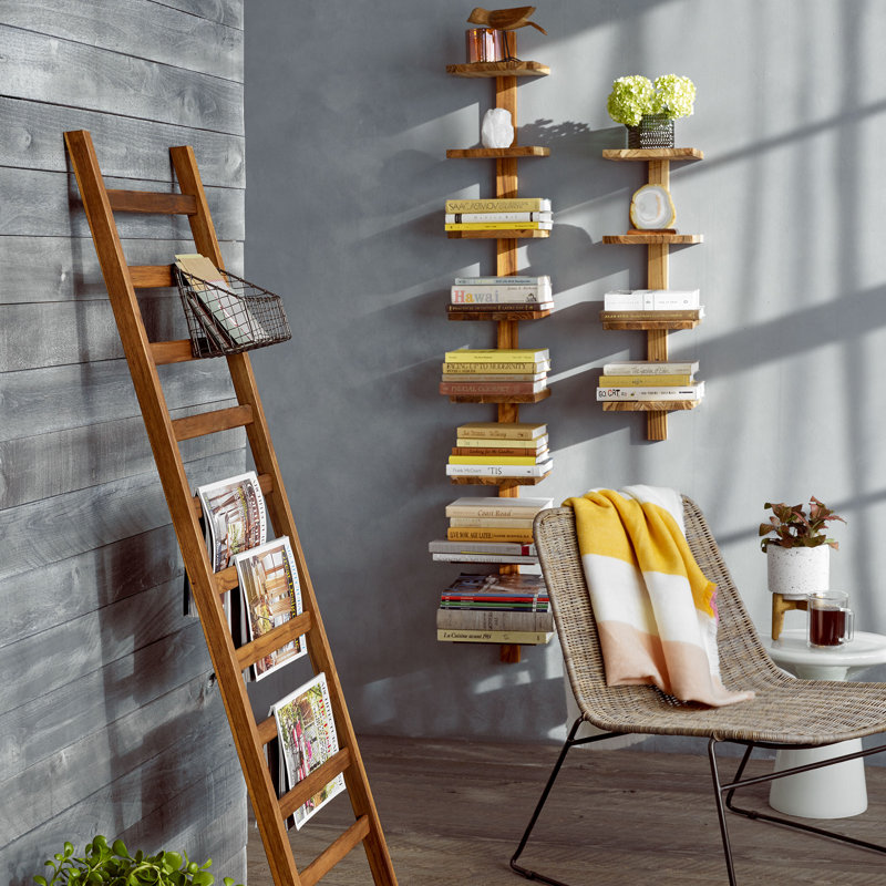 Loredana 4 Piece Teak Bracket Shelf with Reclaimed Wood